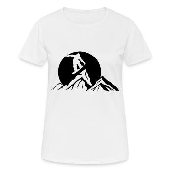 Snowboard Snowboarder - T-shirt respirant Femme - blanc - Devant - AI Model Female 172 dark (172cm)