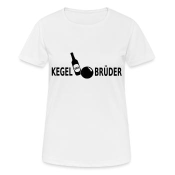 Kegelbrüder Bier - Frauen T-Shirt atmungsaktiv - Weiß - Vorne - AI Model Female 172 dark (172cm)