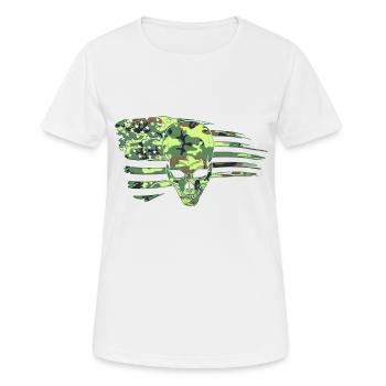 Armée militaire marine armée forces armées liberté des soldats - T-shirt respirant Femme - blanc - Devant - AI Model Female 172 dark (172cm)
