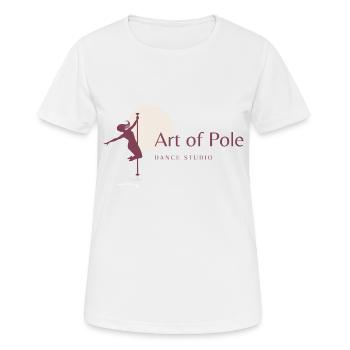 pole dance - Frauen T-Shirt atmungsaktiv - Weiß - Vorne - AI Model Female 172 dark (172cm)