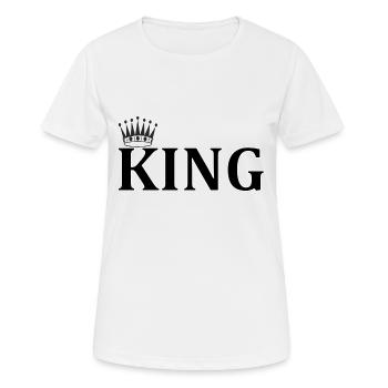 KING - Women's Breathable T-Shirt - white - Front - AI Model Female 172 dark (172cm)