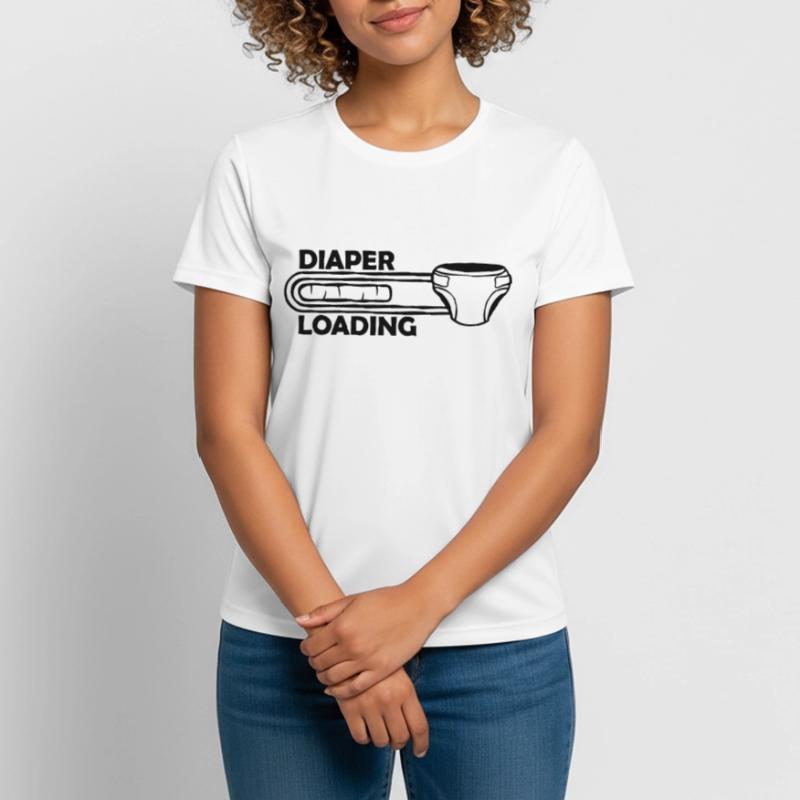 Windel Diaper Loading Women's Breathable T-Shirt