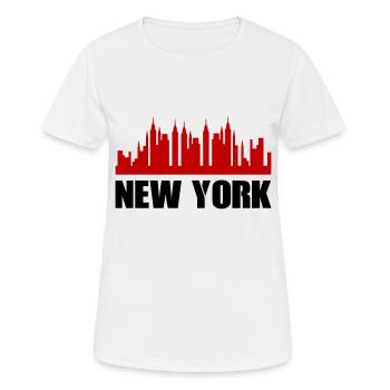 New York - T-shirt respirant Femme - blanc - Devant - AI Model Female 172 dark (172cm)
