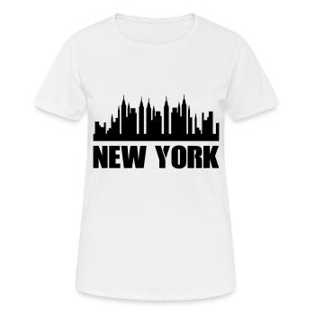 New York - T-shirt respirant Femme - blanc - Devant - AI Model Female 172 dark (172cm)