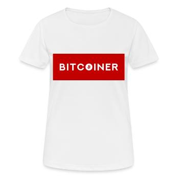 Bitcoiner - Bitcoin Amour - T-shirt respirant Femme - blanc - Devant - AI Model Female 172 dark (172cm)