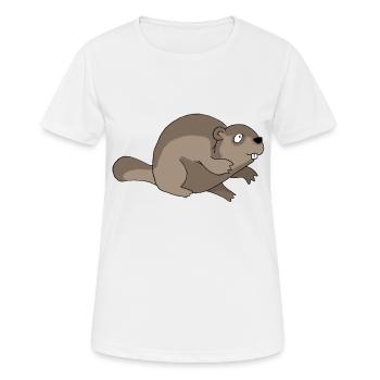 Beaver - Women's Breathable T-Shirt - white - Front - AI Model Female 172 dark (172cm)