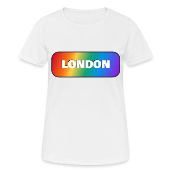 GAY PRIDE DE LONDRES - T-shirt respirant Femme - blanc - Devant - AI Model Female 172 dark (172cm)