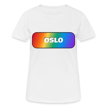 OSLO PRIDE RAINBOW - Women's Breathable T-Shirt - white - Front - AI Model Female 172 dark (172cm)