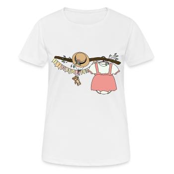 Bébé - T-shirt respirant Femme - blanc - Devant - AI Model Female 172 dark (172cm)