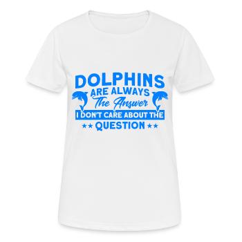Dolphin Dolphin Lover Animal Dolphins Gift - Women's Breathable T-Shirt - white - Front - AI Model Female 172 dark (172cm)