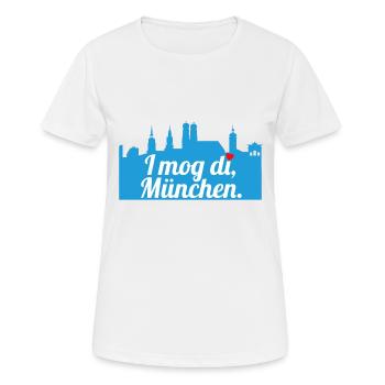 I mog di - München - Frauen T-Shirt atmungsaktiv - Weiß - Vorne - AI Model Female 172 dark (172cm)