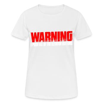 Avertissement J’appuie sur tous les boutons de l’ascenseur 10 - T-shirt respirant Femme - blanc - Devant - AI Model Female 172 dark (172cm)