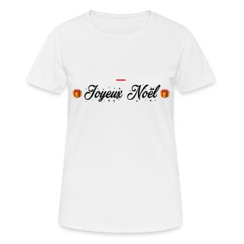 Joyeux Noël - T-shirt respirant Femme - blanc - Devant - AI Model Female 172 dark (172cm)