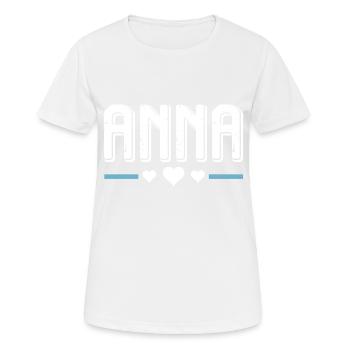 Anna - Frauen T-Shirt atmungsaktiv - Weiß - Vorne - AI Model Female 172 dark (172cm)