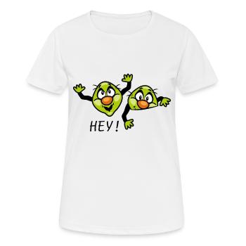 Hé - T-shirt respirant Femme - blanc - Devant - AI Model Female 172 dark (172cm)