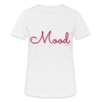Mood Shirt - Viva Magenta Minimalist Design vauART - Frauen T-Shirt atmungsaktiv - Weiß - Vorne - AI Model Female 172 dark (172cm)