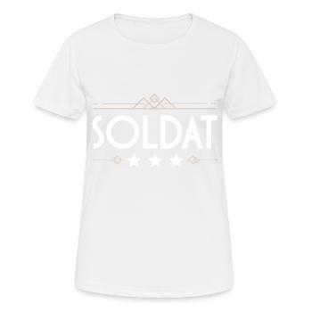 Soldat Beruf - Frauen T-Shirt atmungsaktiv - Weiß - Vorne - AI Model Female 172 dark (172cm)