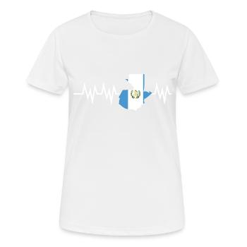 Guatemala Guatemalan Flagge DNA I Geschenk - Frauen T-Shirt atmungsaktiv - Weiß - Vorne - AI Model Female 172 dark (172cm)