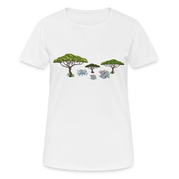 Safari Zoo Animal Safari Zoo - T-shirt respirant Femme - blanc - Devant - AI Model Female 172 dark (172cm)