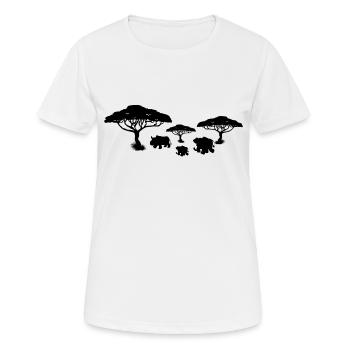 Safari Zoo Animal Safari Zoo - T-shirt respirant Femme - blanc - Devant - AI Model Female 172 dark (172cm)