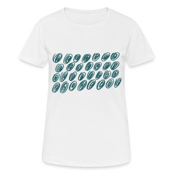 Élément vert - T-shirt respirant Femme - blanc - Devant - AI Model Female 172 dark (172cm)