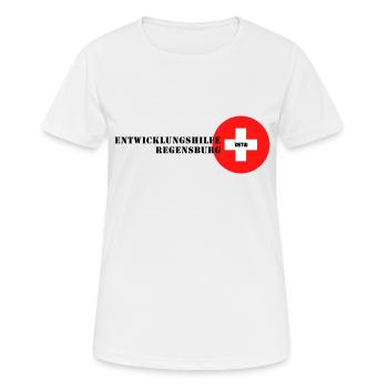Regensburg Entwicklungshilfe - Frauen T-Shirt atmungsaktiv - Weiß - Vorne - AI Model Female 172 dark (172cm)