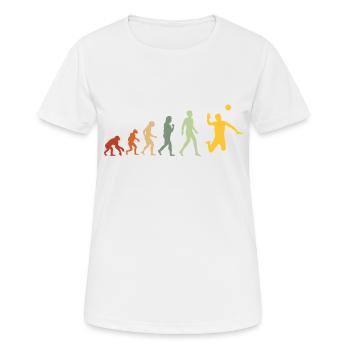 Evolution Volleyball Volleyball Volleyball - Frauen T-Shirt atmungsaktiv - Weiß - Vorne - AI Model Female 172 dark (172cm)