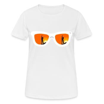 Sunglasses, Surfergirl, Sunset - Frauen T-Shirt atmungsaktiv - Weiß - Vorne - AI Model Female 172 dark (172cm)