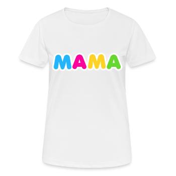 Mama Happiness Design - T-shirt respirant Femme - blanc - Devant - AI Model Female 172 dark (172cm)