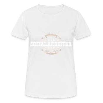 Sozialarbeiter Beruf - Frauen T-Shirt atmungsaktiv - Weiß - Vorne - AI Model Female 172 dark (172cm)