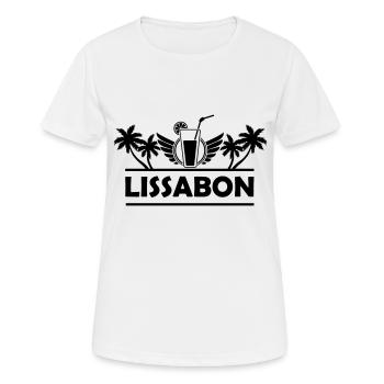 lissabon - Frauen T-Shirt atmungsaktiv - Weiß - Vorne - AI Model Female 172 dark (172cm)