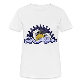 Delphine - Frauen T-Shirt atmungsaktiv - Weiß - Vorne - AI Model Female 172 dark (172cm)
