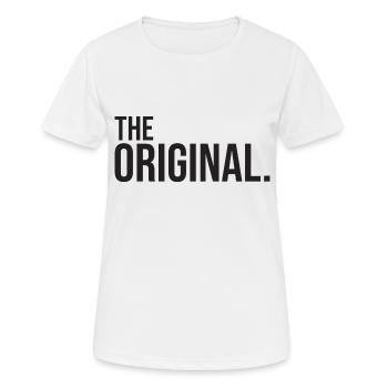L’original - T-shirt respirant Femme - blanc - Devant - AI Model Female 172 dark (172cm)