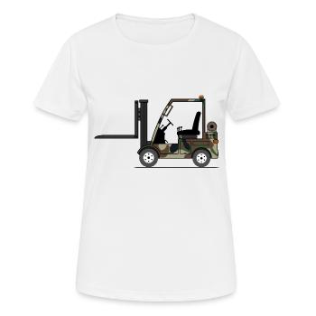 Stapler Armee Farbe - Frauen T-Shirt atmungsaktiv - Weiß - Vorne - AI Model Female 172 dark (172cm)