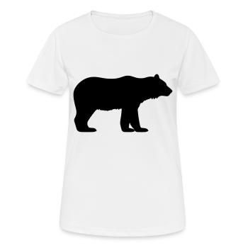 Bär - Frauen T-Shirt atmungsaktiv - Weiß - Vorne - AI Model Female 172 dark (172cm)