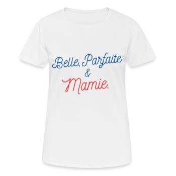 Femme Belle parfaite et mamie - T-shirt respirant Femme - blanc - Devant - AI Model Female 172 dark (172cm)