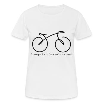 Dormir Manger Gravier Répéter - T-shirt respirant Femme - blanc - Devant - AI Model Female 172 dark (172cm)