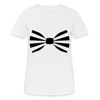 Noeud papillon - T-shirt respirant Femme - blanc - Devant - AI Model Female 172 dark (172cm)