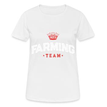 Farming Team - Frauen T-Shirt atmungsaktiv - Weiß - Vorne - AI Model Female 172 dark (172cm)