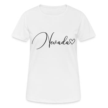 Nevada Schrift - Frauen T-Shirt atmungsaktiv - Weiß - Vorne - AI Model Female 172 dark (172cm)