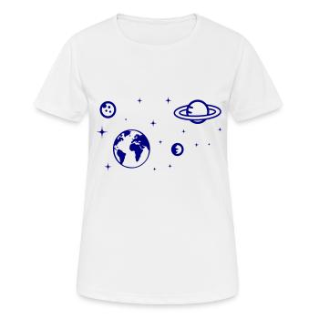 universe - Women's Breathable T-Shirt - white - Front - AI Model Female 172 dark (172cm)