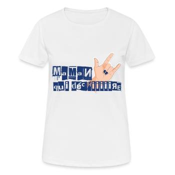 Maman qui déchire - T-shirt respirant Femme - blanc - Devant - AI Model Female 172 dark (172cm)