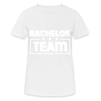 Bachelor Team Jga Bunt - Frauen T-Shirt atmungsaktiv - Weiß - Vorne - AI Model Female 172 dark (172cm)