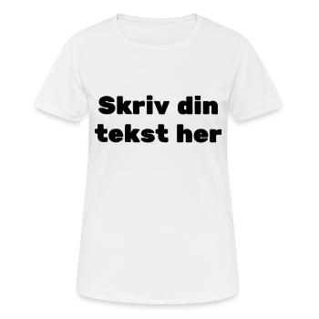 Schreiben Sie hier Ihren Text - Frauen T-Shirt atmungsaktiv - Weiß - Vorne - AI Model Female 172 dark (172cm)
