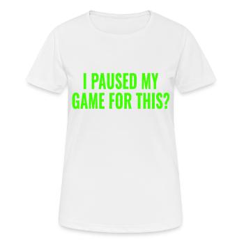 Gaming Cool Saying Gambler - Women's Breathable T-Shirt - white - Front - AI Model Female 172 dark (172cm)