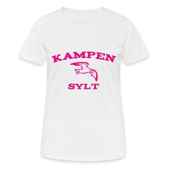 Sylt - Mer du Nord - Allemagne - Kampen - Île - T-shirt respirant Femme - blanc - Devant - AI Model Female 172 dark (172cm)