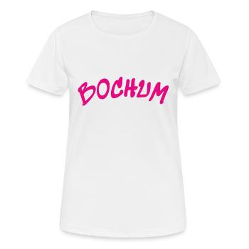 Bochum - Deutschland - Germany - Ruhrpott - Frauen T-Shirt atmungsaktiv - Weiß - Vorne - AI Model Female 172 dark (172cm)