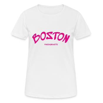 Boston - Massachusetts - USA - America - Women's Breathable T-Shirt - white - Front - AI Model Female 172 dark (172cm)
