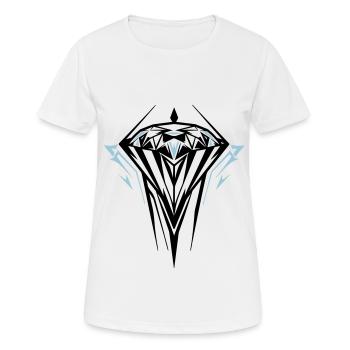 Diamond Jewel Gemstone - Women's Breathable T-Shirt - white - Front - AI Model Female 172 dark (172cm)
