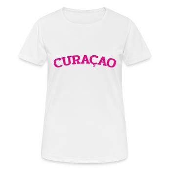 Curacao - Est 1499 - Dutch Caribbean - Karibik - Frauen T-Shirt atmungsaktiv - Weiß - Vorne - AI Model Female 172 dark (172cm)